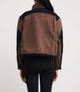 Teddy Boxy Zip-Up Jacket UMBER