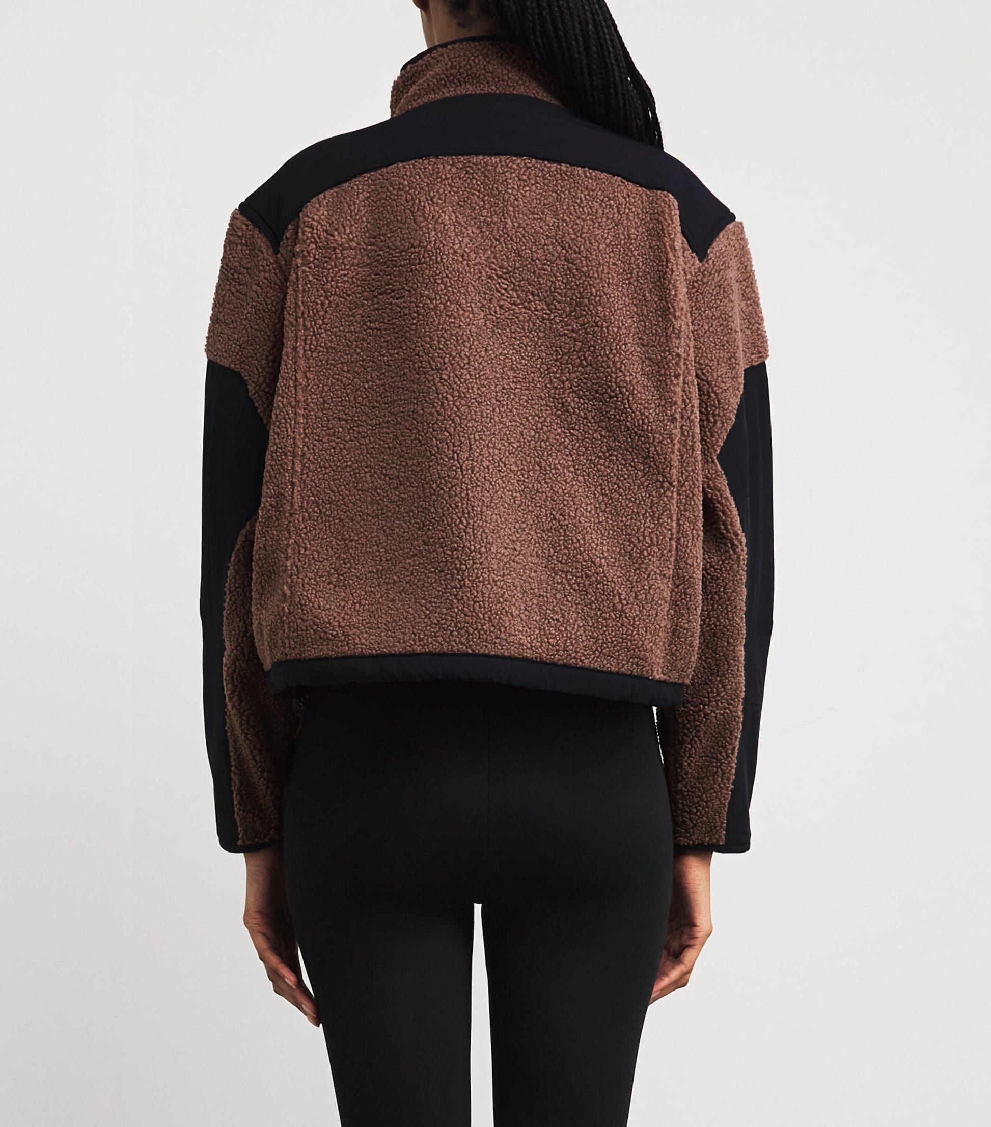 Teddy Boxy Zip-Up Jacket UMBER
