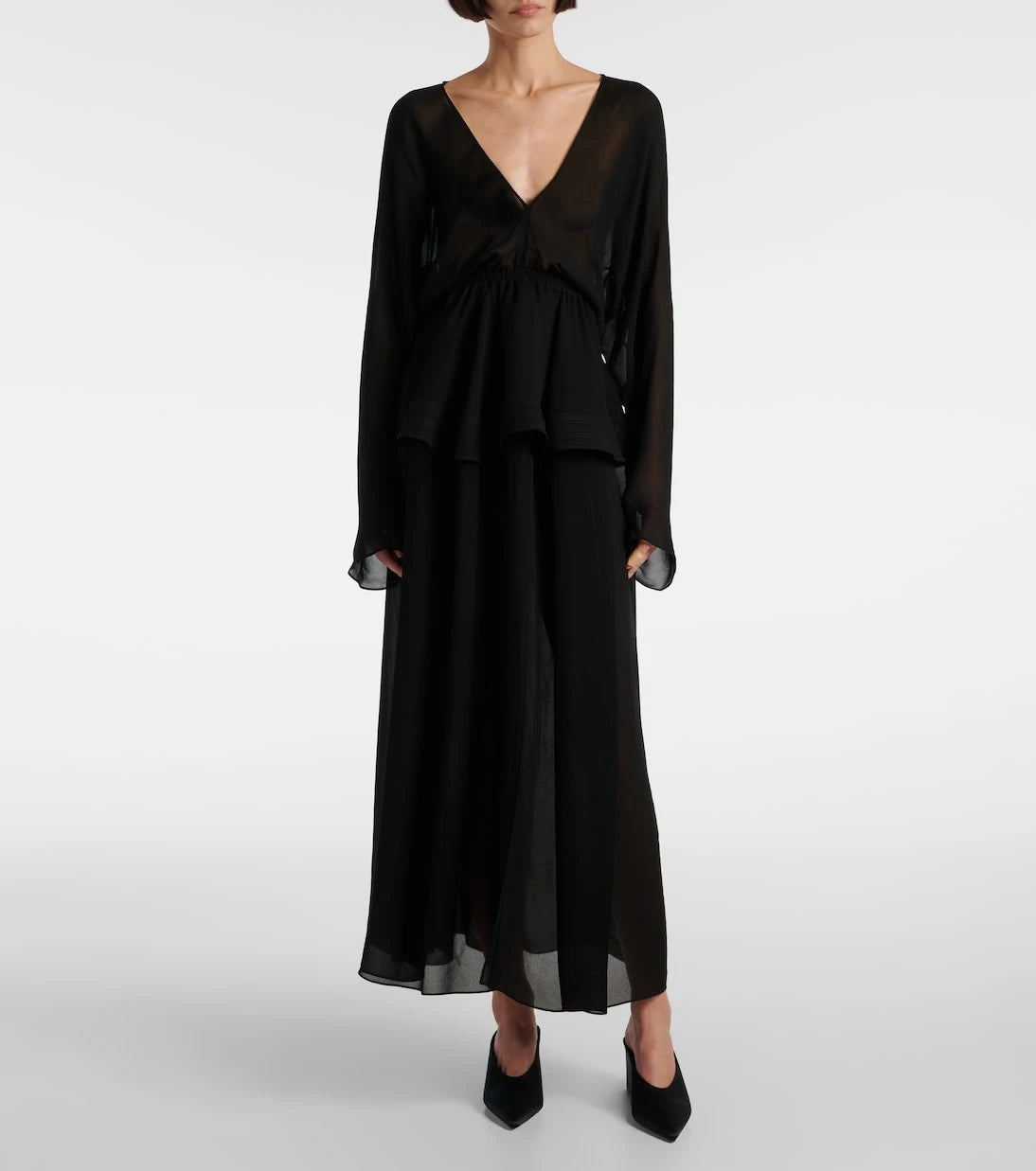 Alaïa - Peplum midi dress