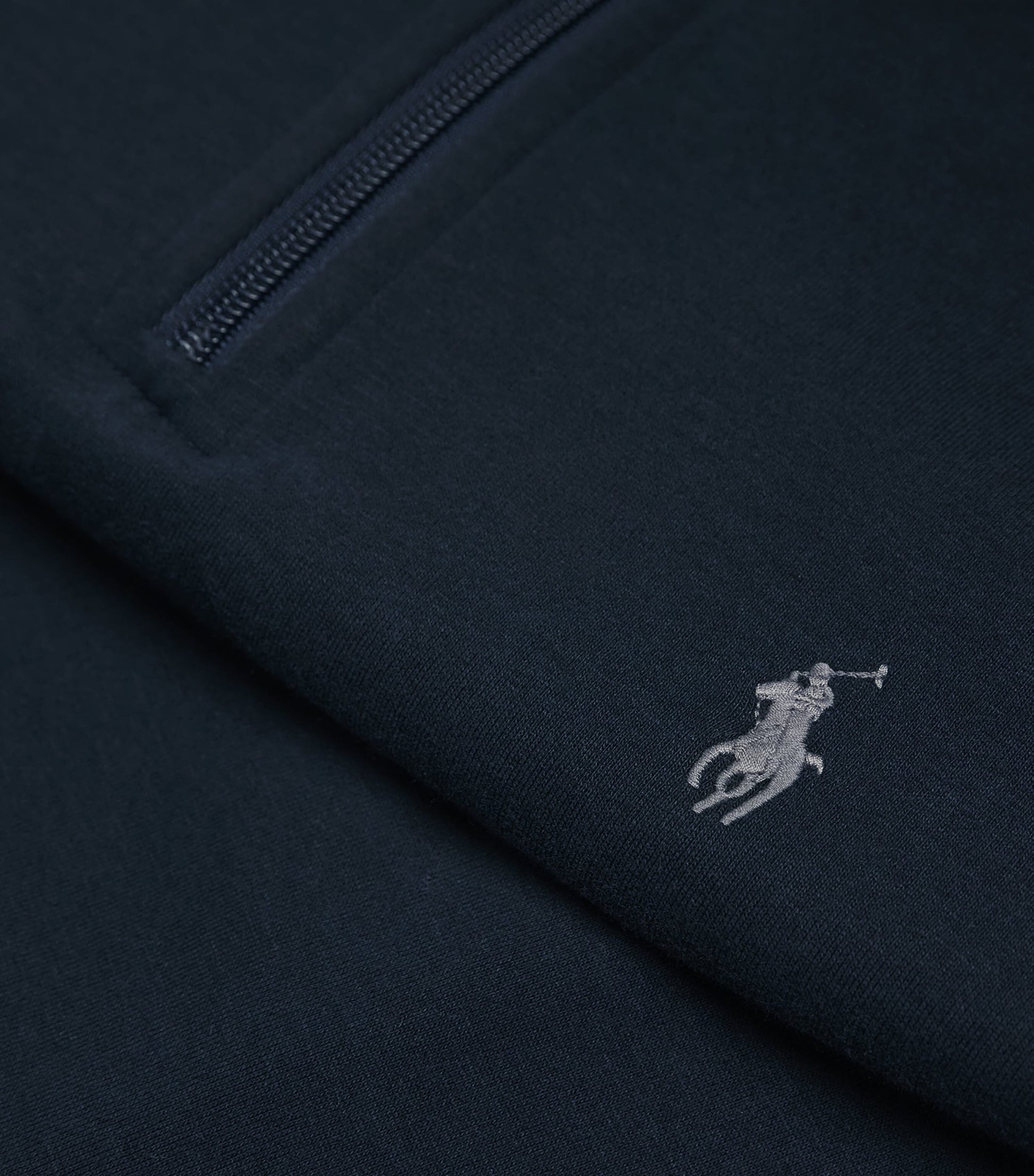 Polo Ralph Lauren Navy Cotton-Blend Quarter-Zip Sweater