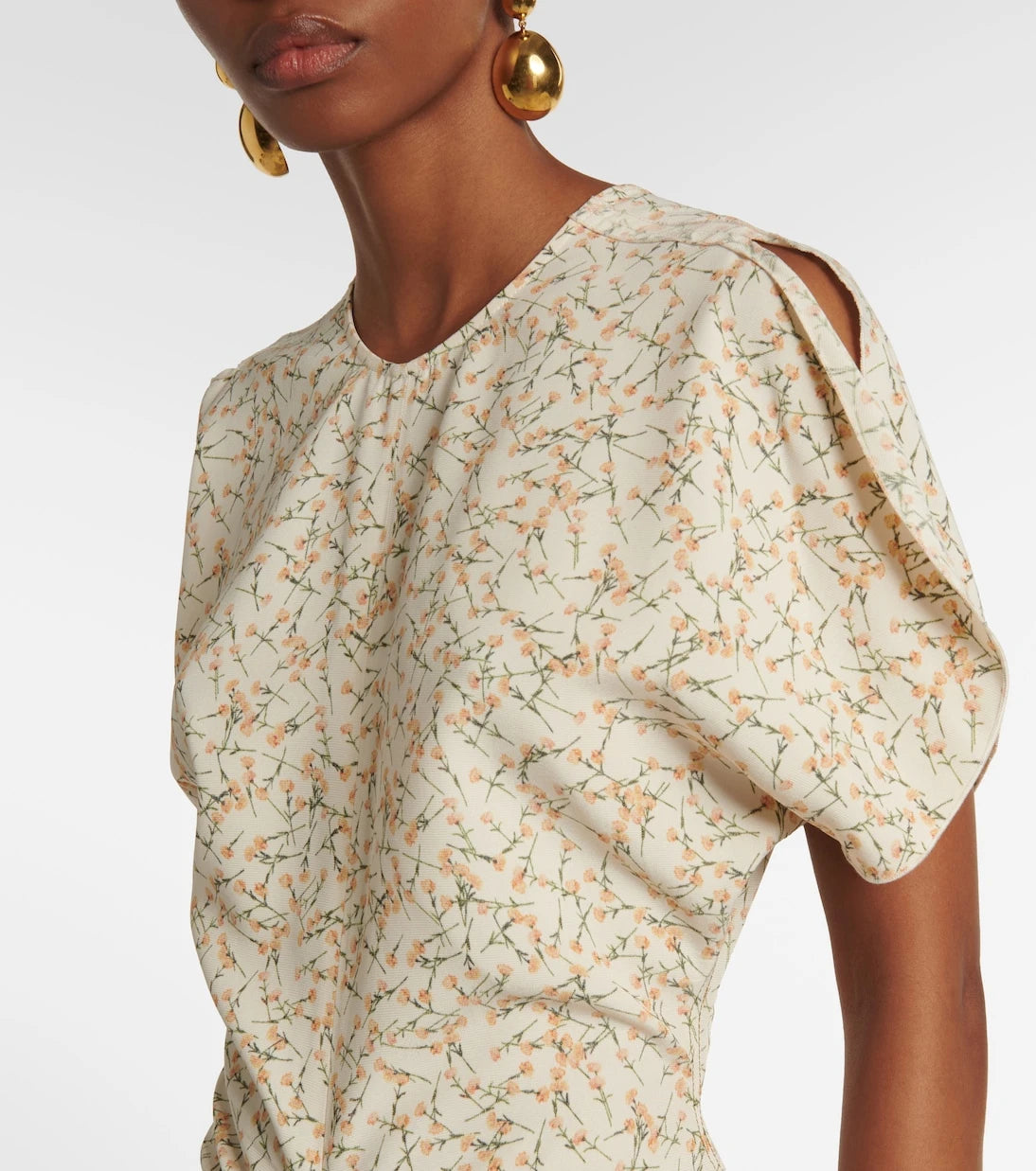Victoria Beckham - Floral gathered midi dress