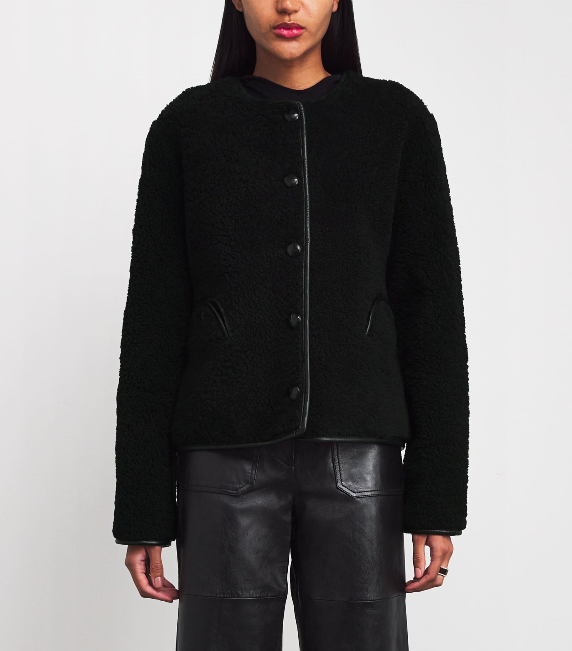 Blazé Milano Brown Shearling Bliss Bomber Jacket