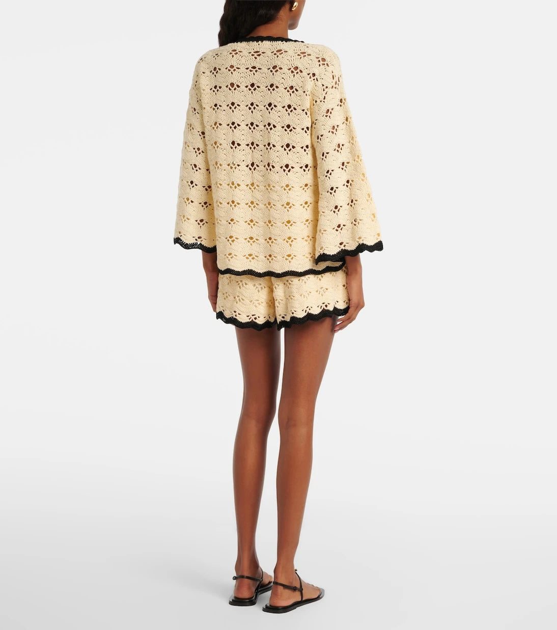 Zimmermann - Aster crochet cotton shorts