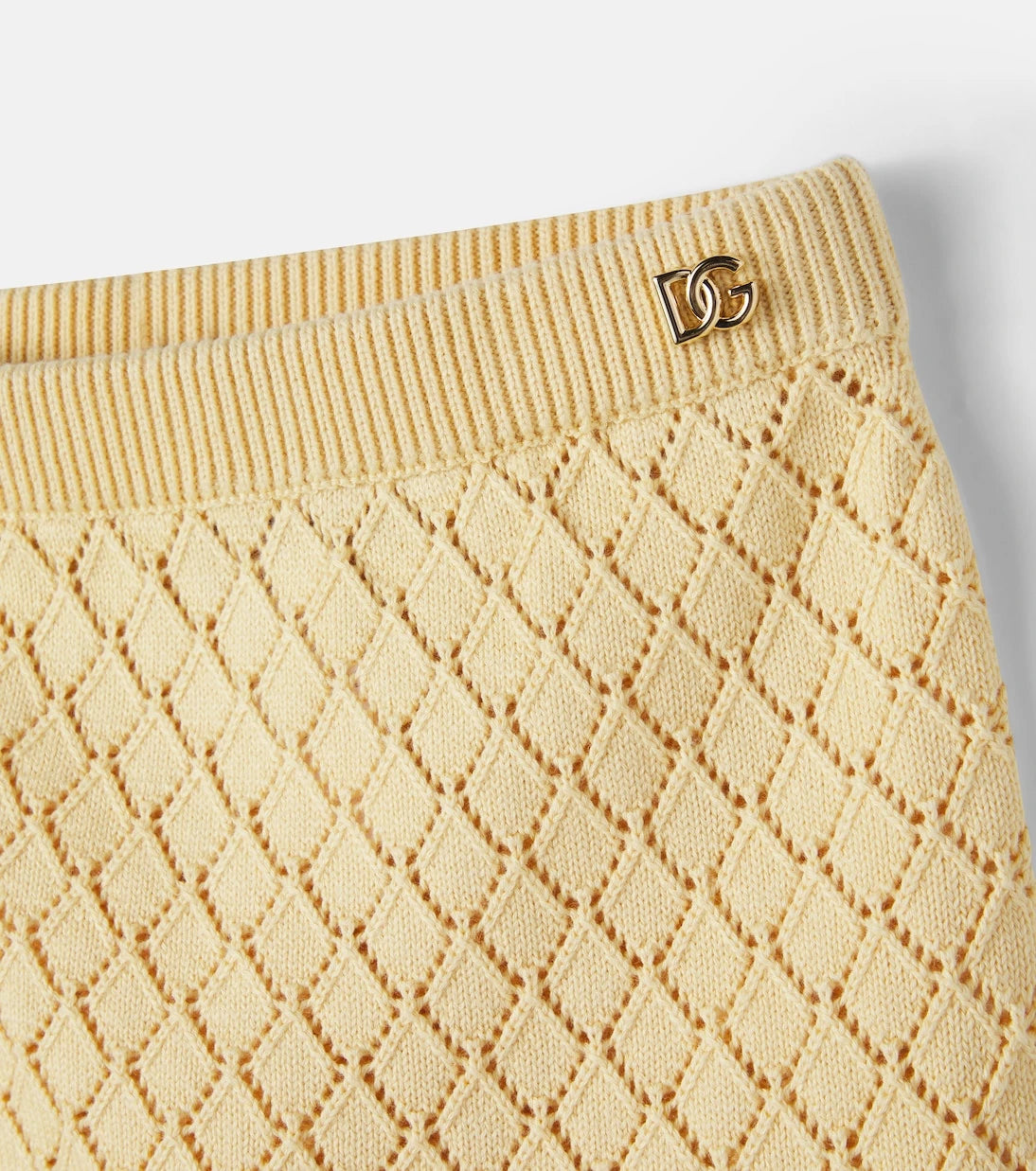 Dolce&Gabbana Kids - Open-knit cotton skirt