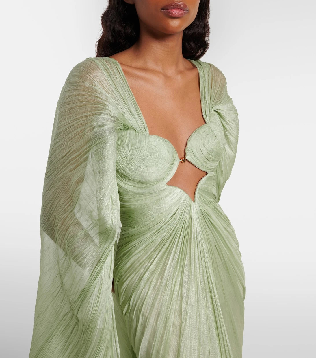 Maria Lucia Hohan - Cassandra caped silk muslin gown