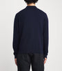 Navy Cashmere Polo Sweater