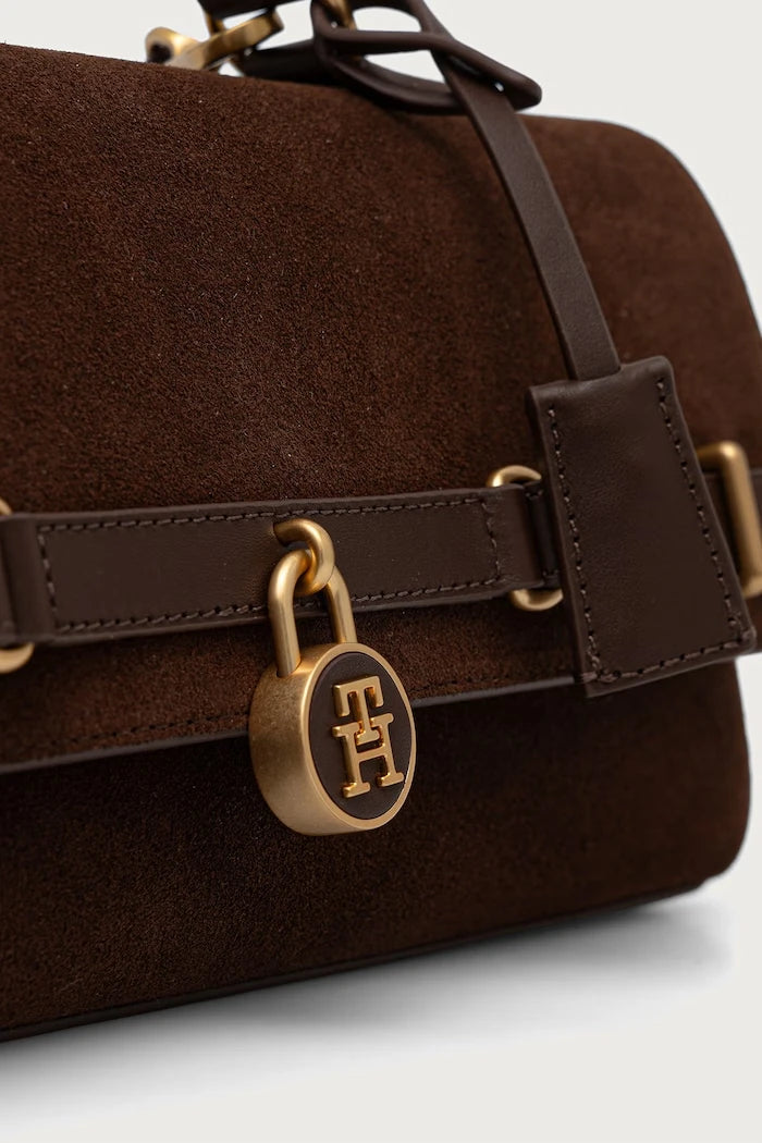 Tommy Hilfiger süet kadın çapraz çanta