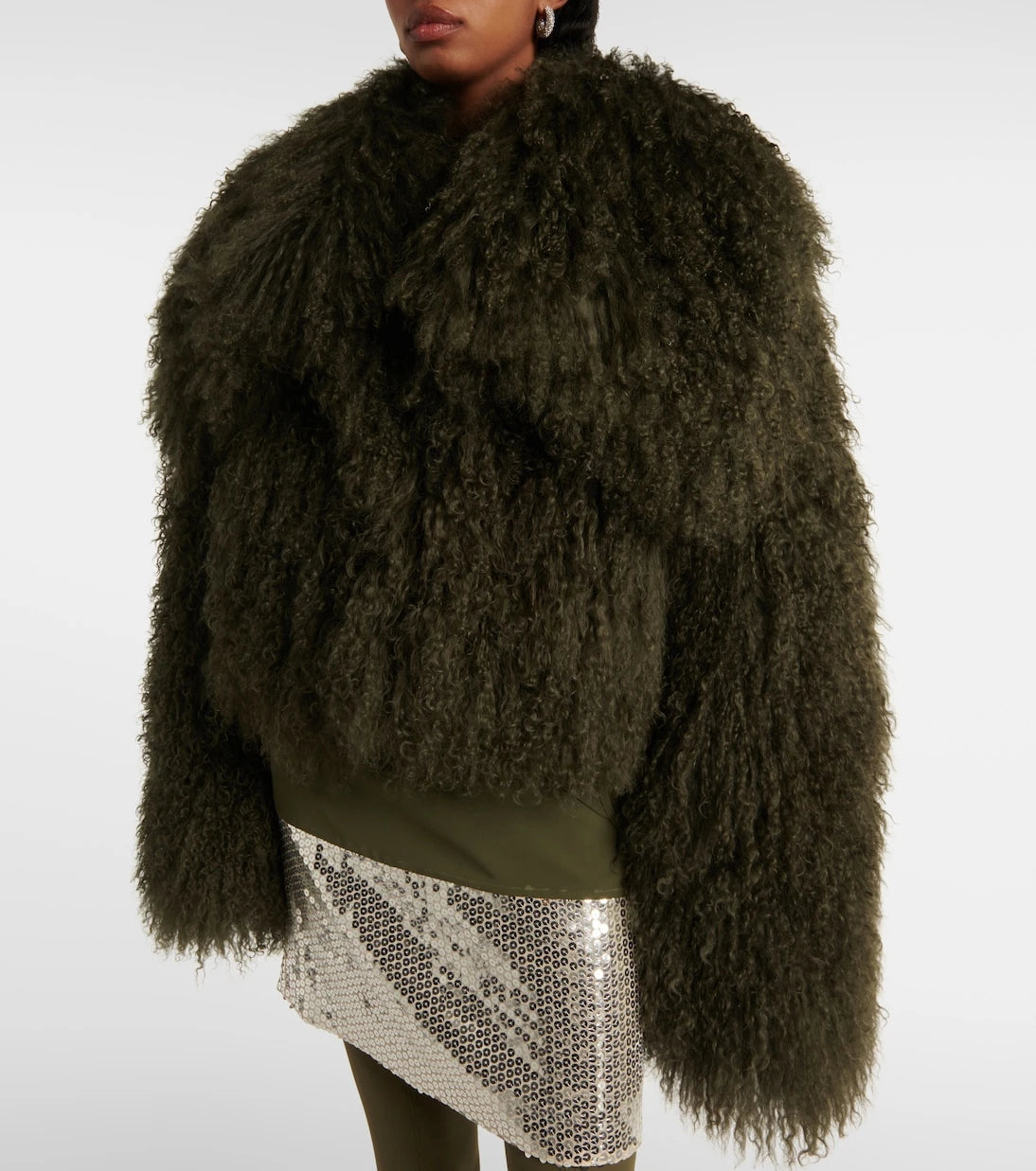 The Attico - Faux fur bomber jacket