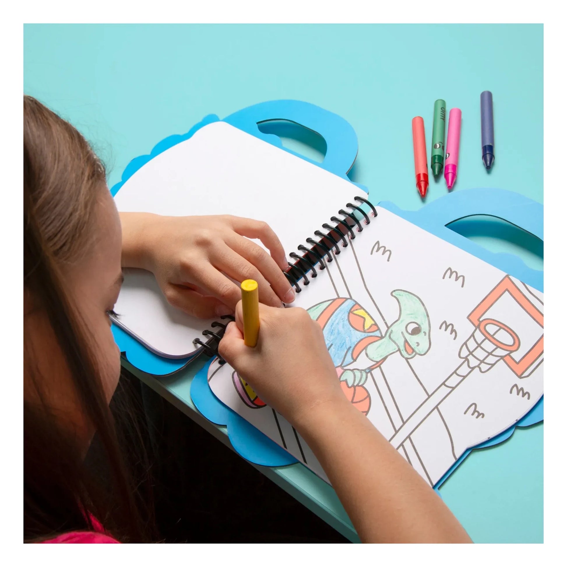 Omy - Dino coloring book with stickers