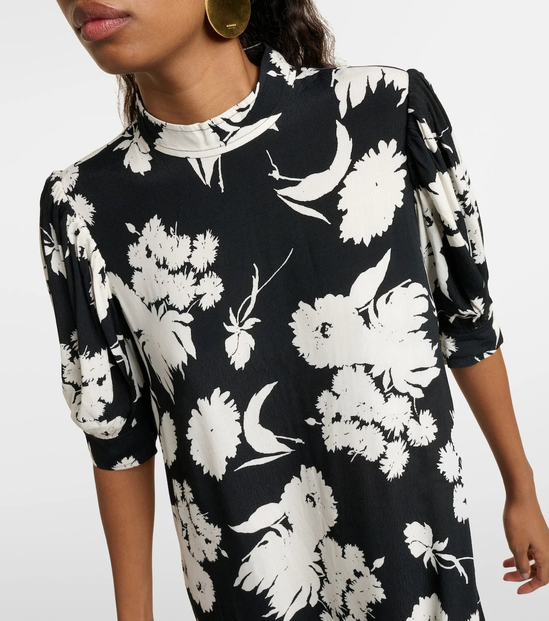 Ganni - Printed crêpe minidress