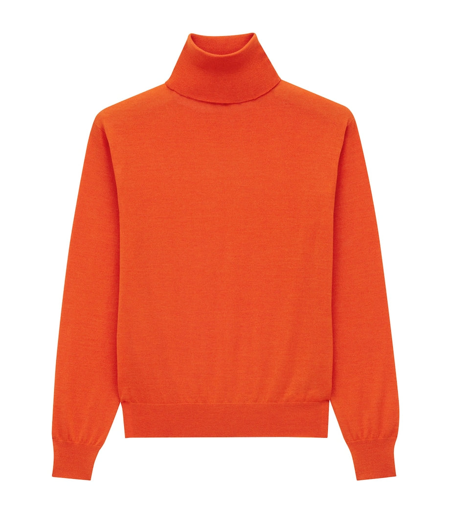 Saint Laurent Red Cashmere-Wool-Silk Rollneck