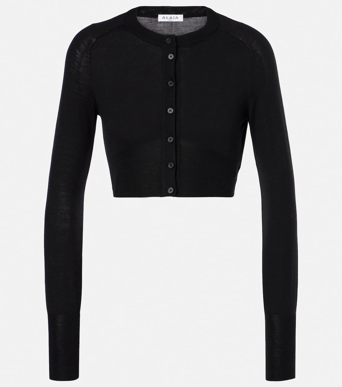 Alaïa - Cropped wool-blend cardigan