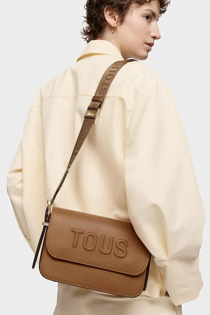 Tous kadın crossbody çanta, suni deriden