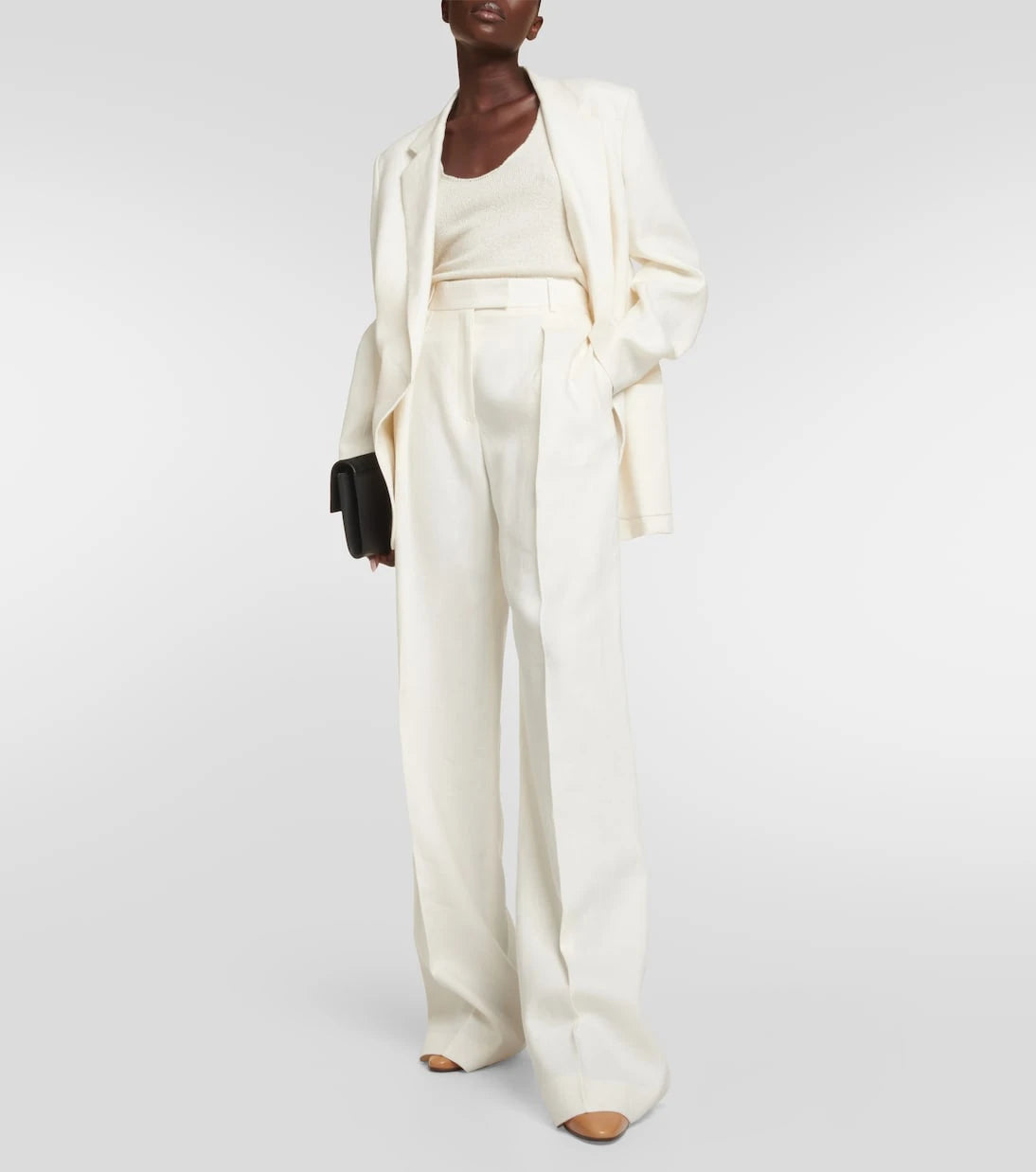 The Row - Antone high-rise linen wide-leg pants