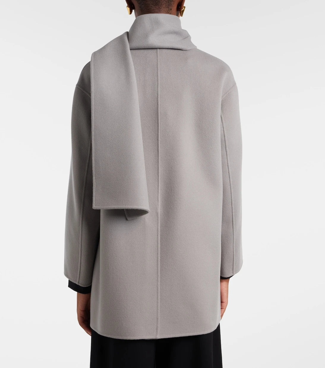 'S Max Mara - Scarf-detail virgin wool coat