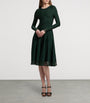 Sheer Edge Midi Dress DARK RACING GREEN