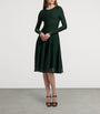Ralph Lauren Collection Green Sheer Edge Midi Dress