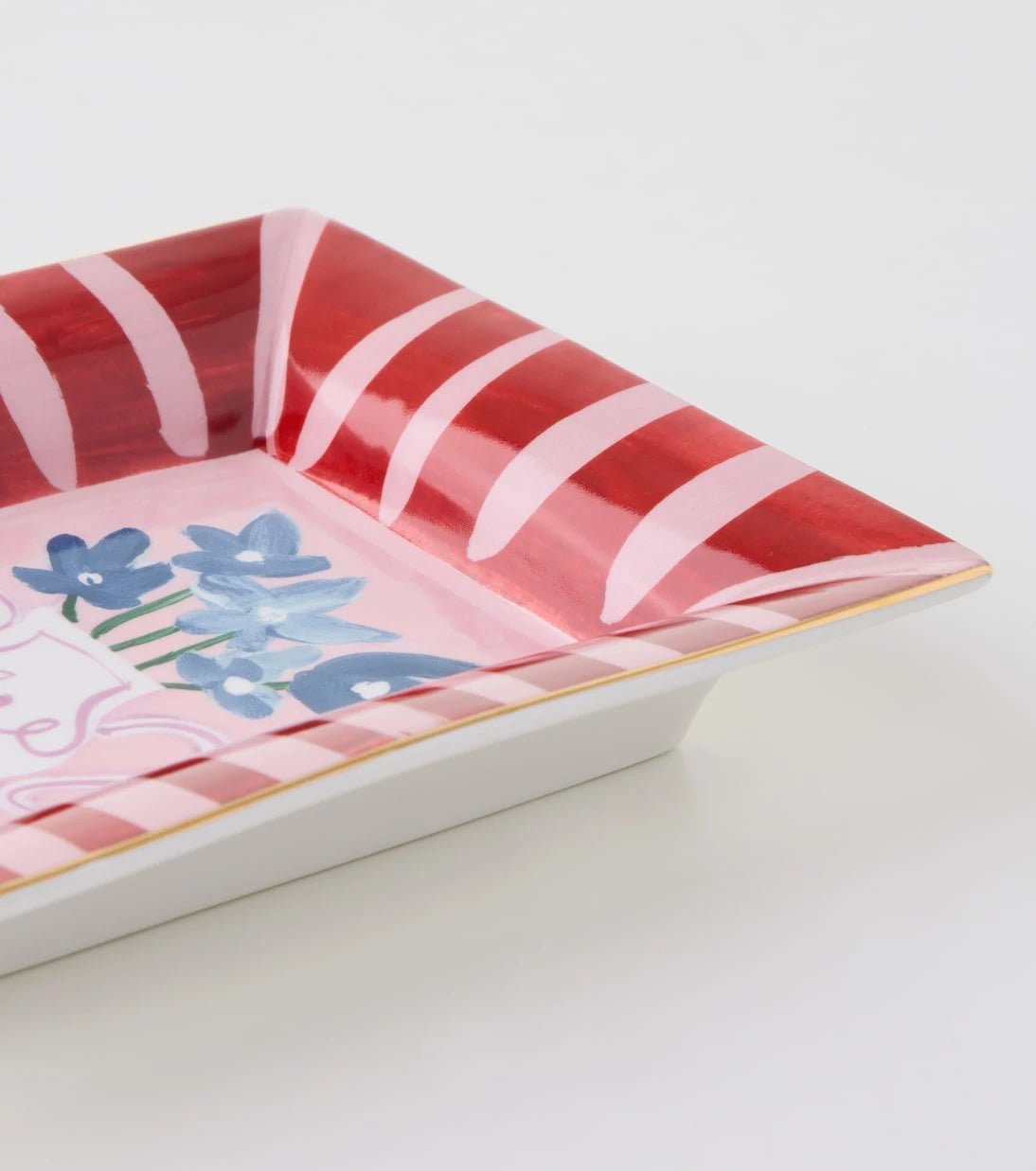 Bitossi - Fiori Azzurri porcelain decorative tray