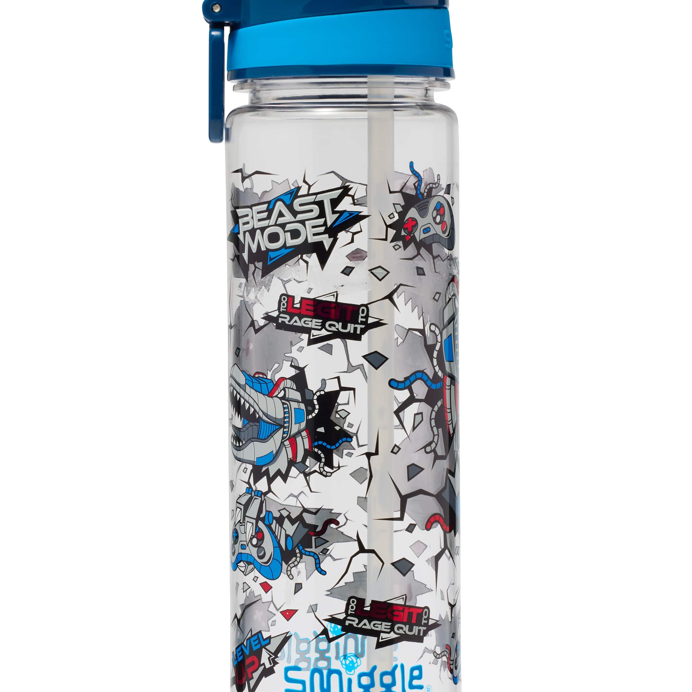 Smiggle - Fly High BPA-Free 650ML Water Bottle with Straw
