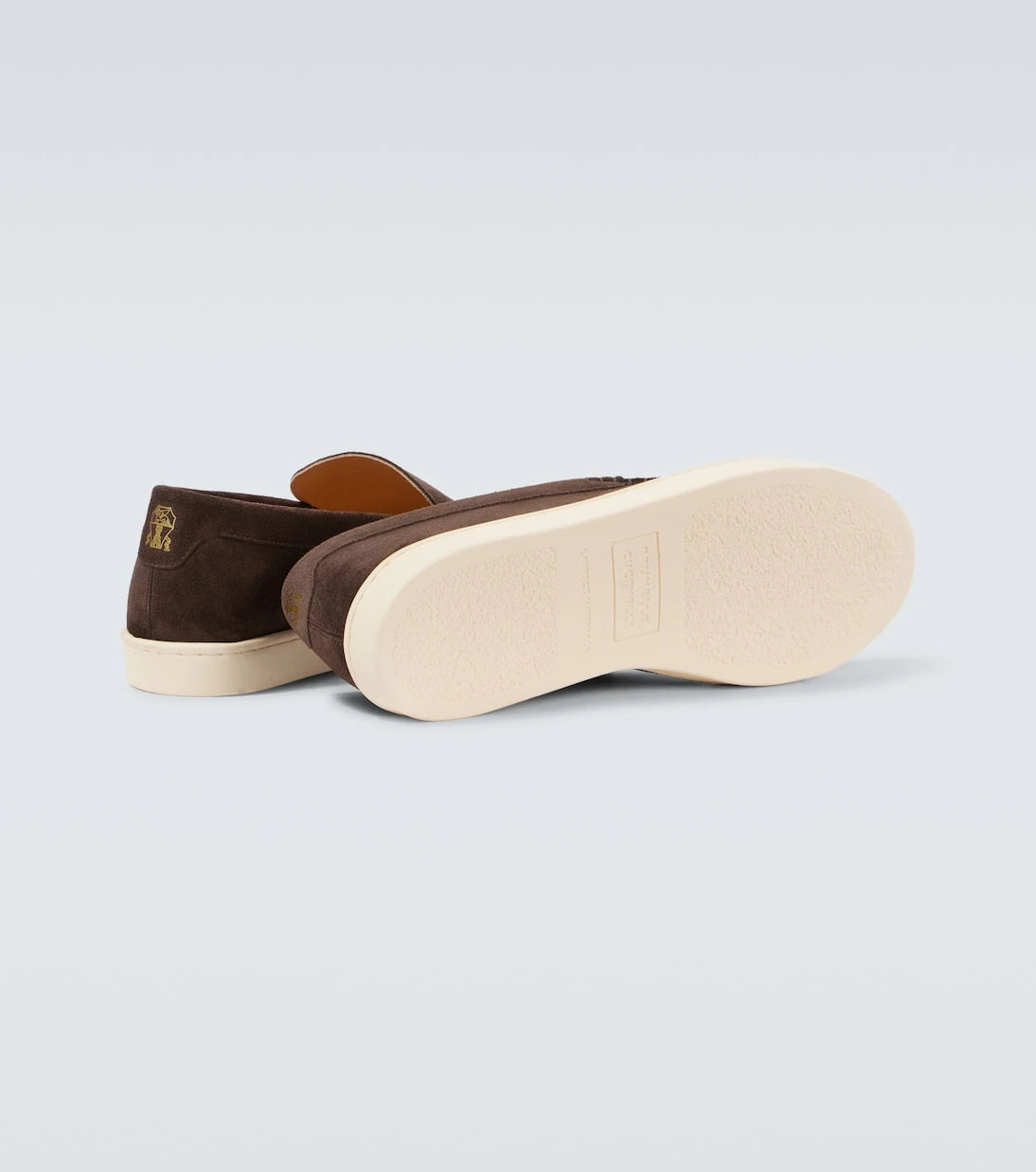Brunello Cucinelli - Herringbone suede loafers