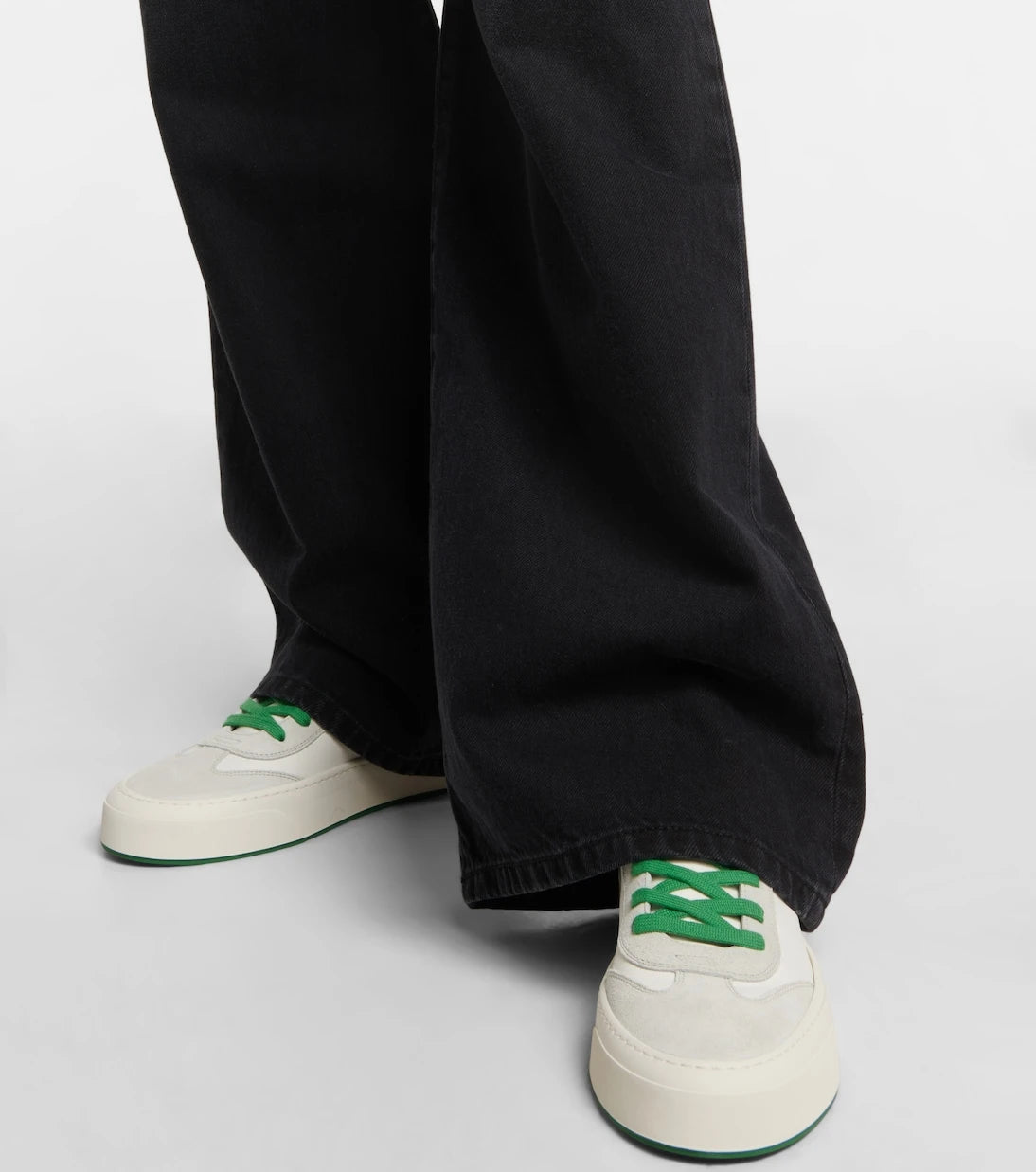 The Row - Marley suede-paneled leather sneakers