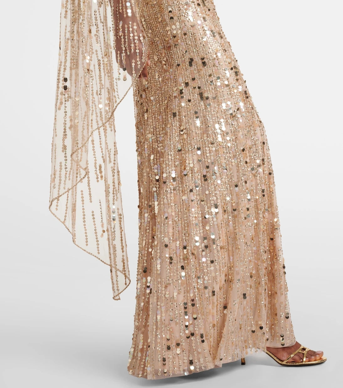 Jenny Packham - Honey Dew caped embellished gown