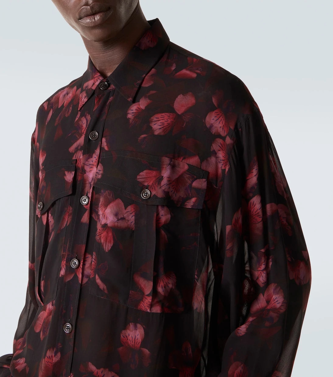 Dries Van Noten - Sheer floral shirt