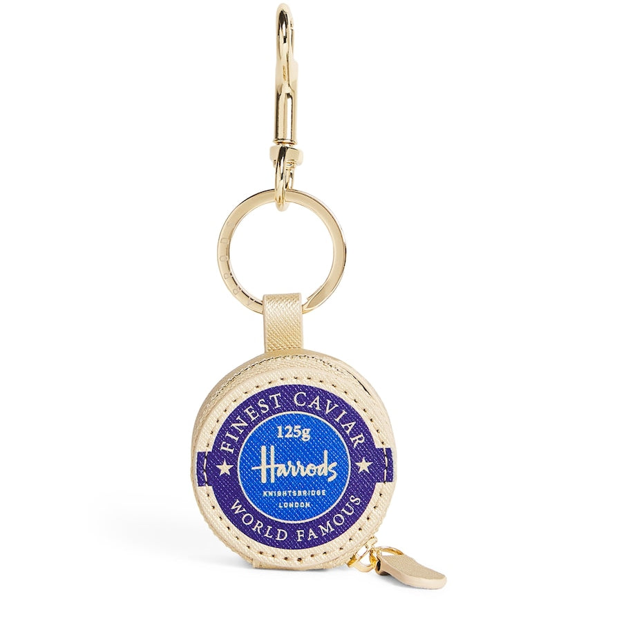 Multi Leather Caviar Keyring