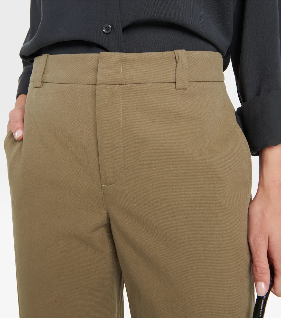 Vince - Mid-rise cropped cotton pants