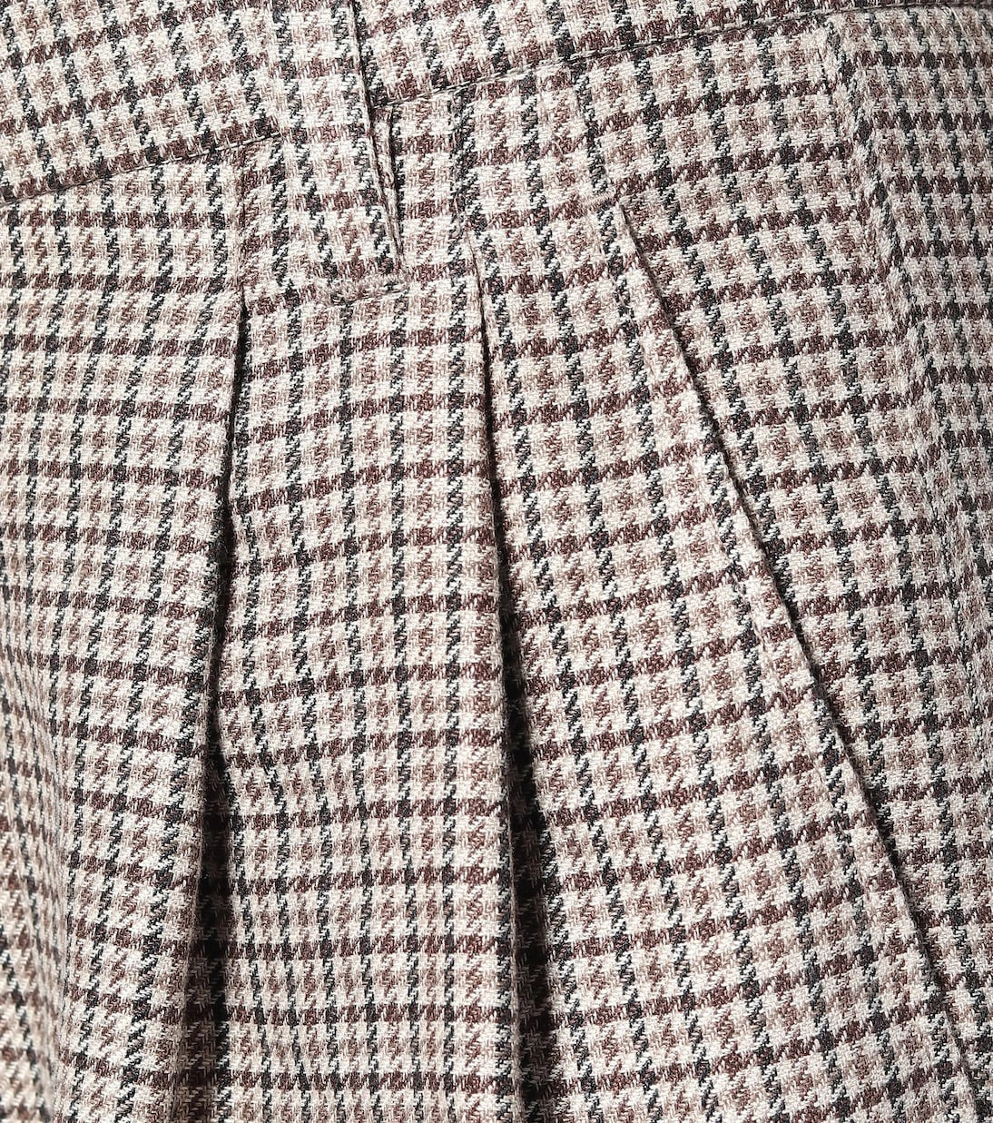 Brunello Cucinelli - Checked linen, wool and silk wide-leg pants