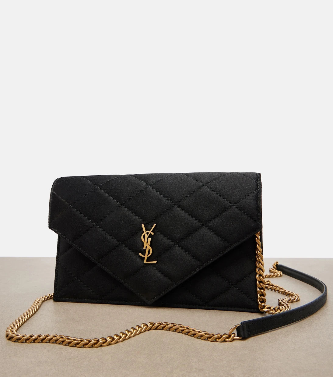 Saint Laurent - Paris Mini quilted satin shoulder bag
