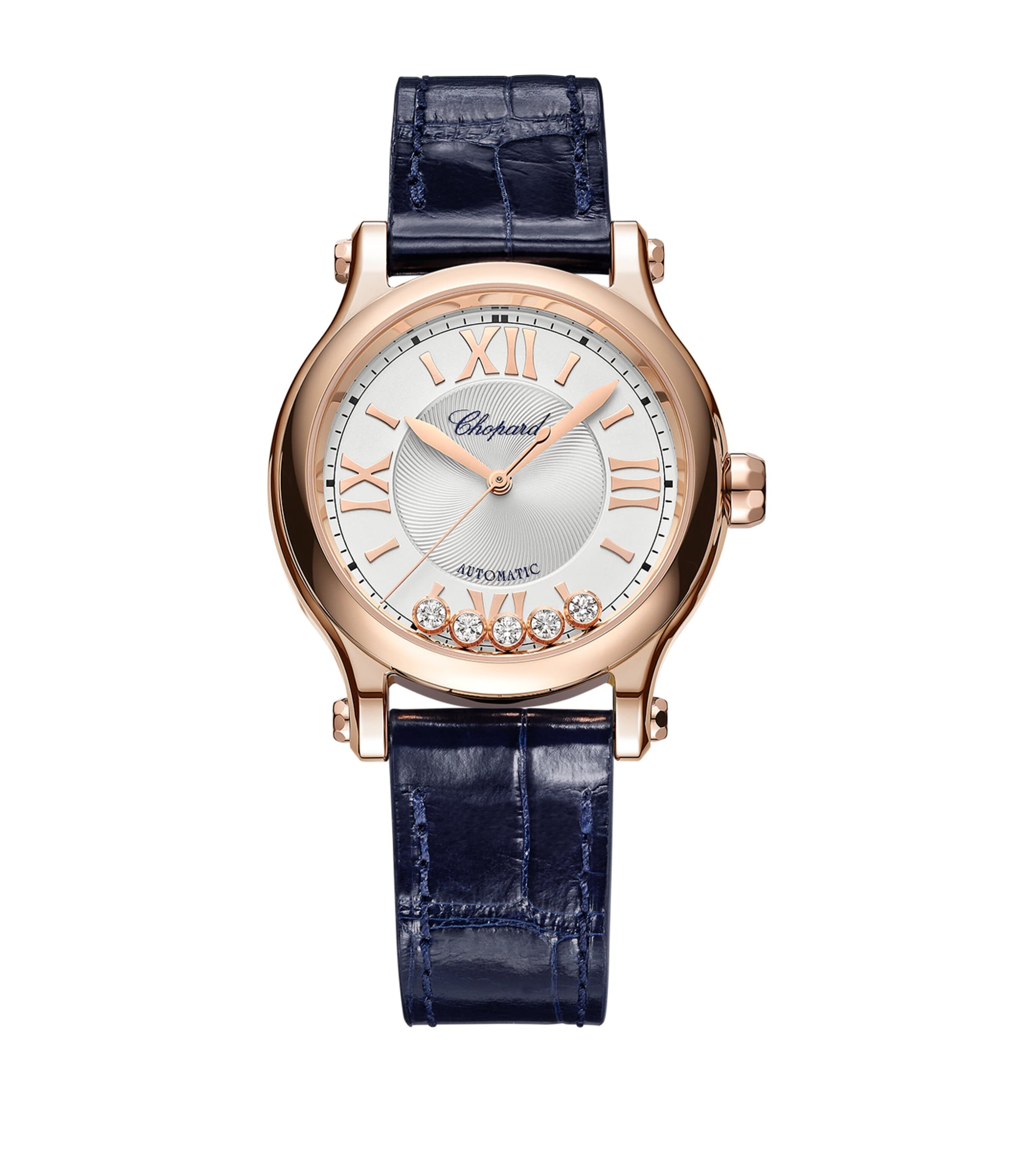 Chopard Rose Gold and Diamond Happy Sport Automatic Watch 33mm