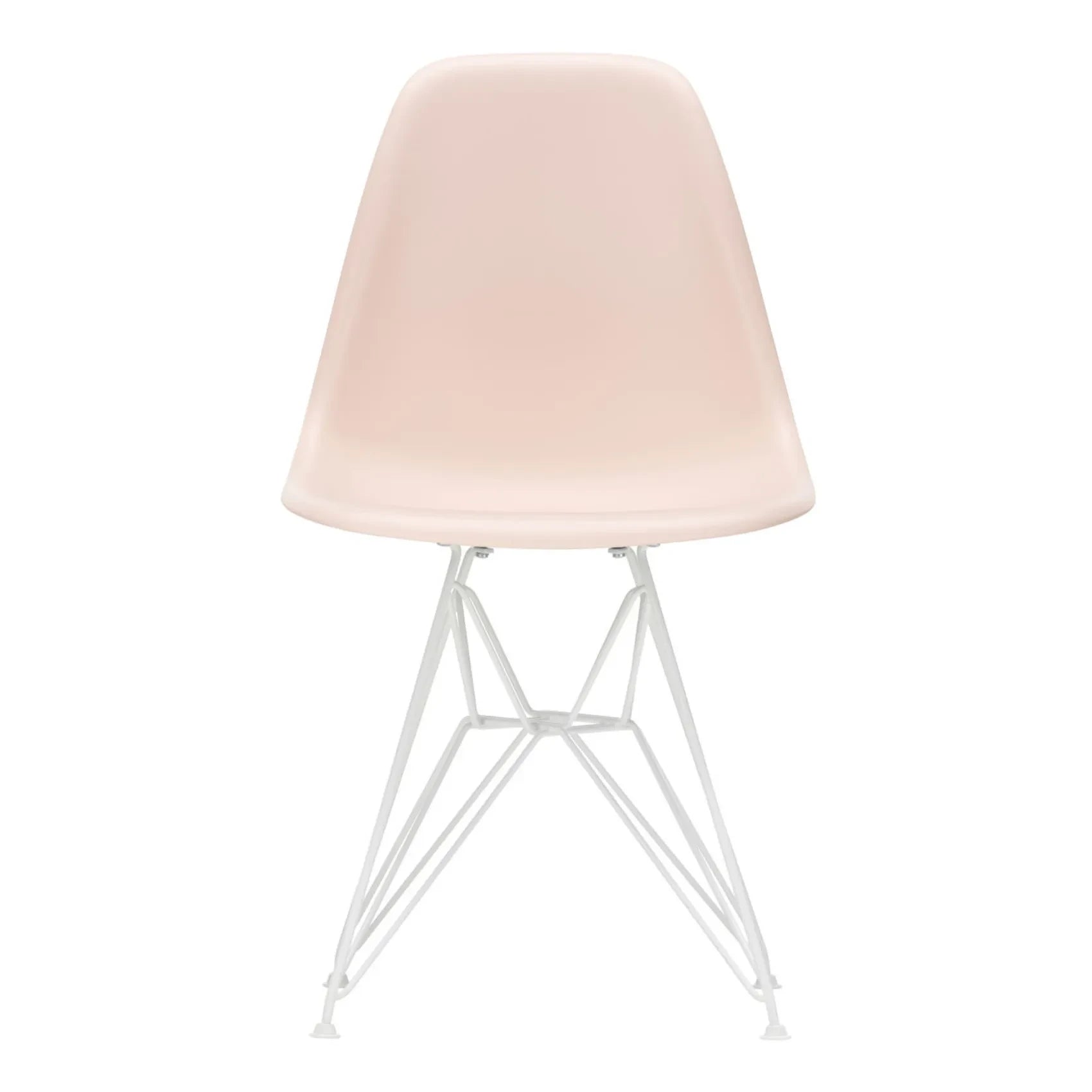 Vitra - DSR Plastic chair - white epoxy frame - Charles &amp; Ray Eames | Soft pink