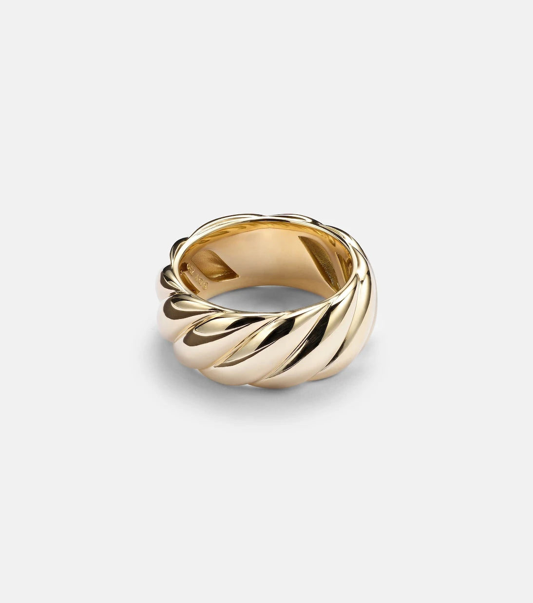 David Yurman - خاتم بتصميم الكابل المنحوت من الذهب عيار 18 قيراطًا