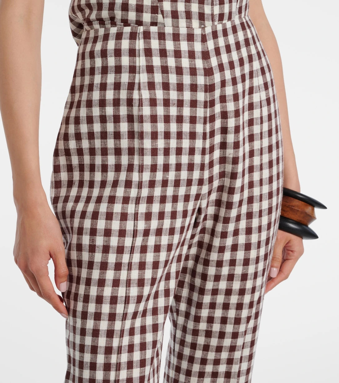 Posse - Sadie gingham linen capri pants