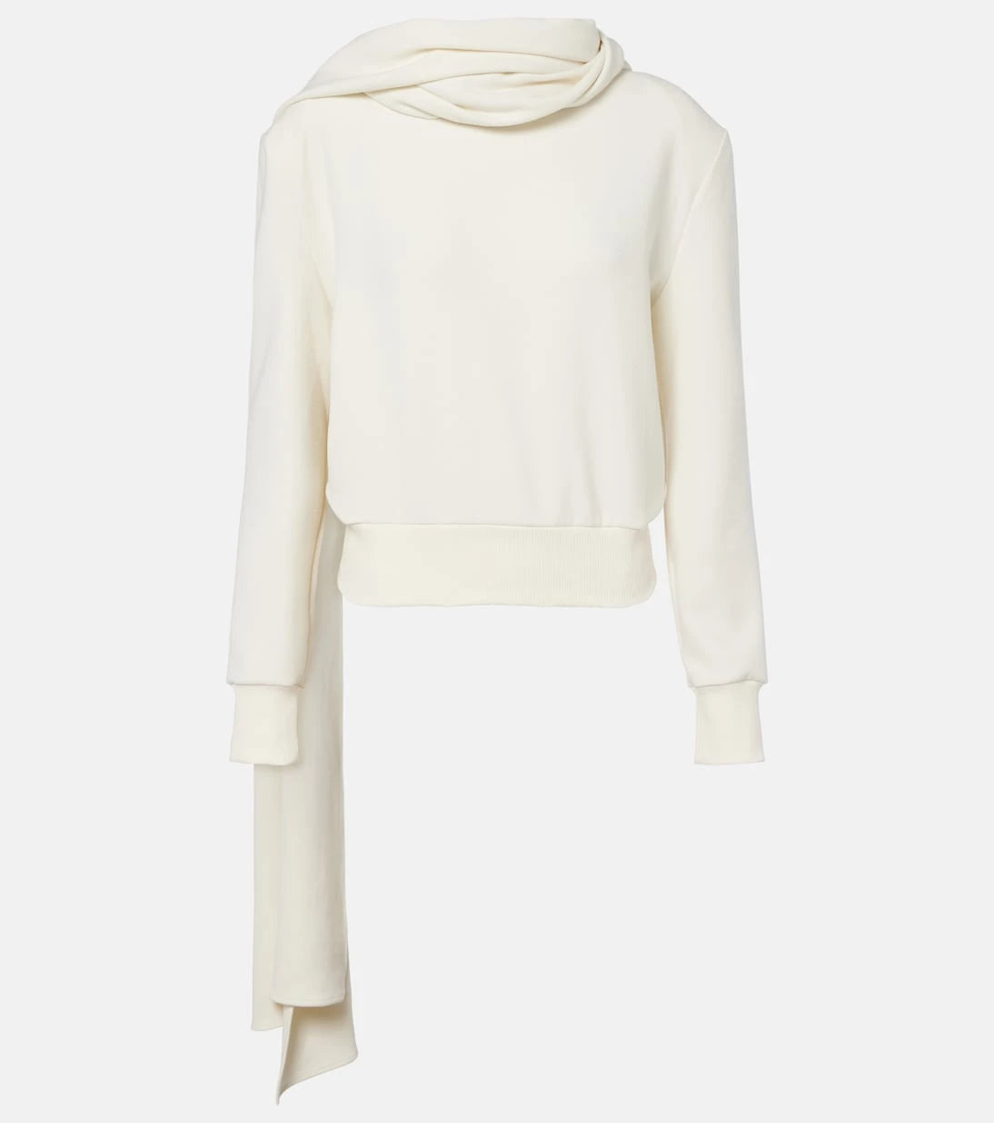 Magda Butrym - Draped scarf-detail sweatshirt