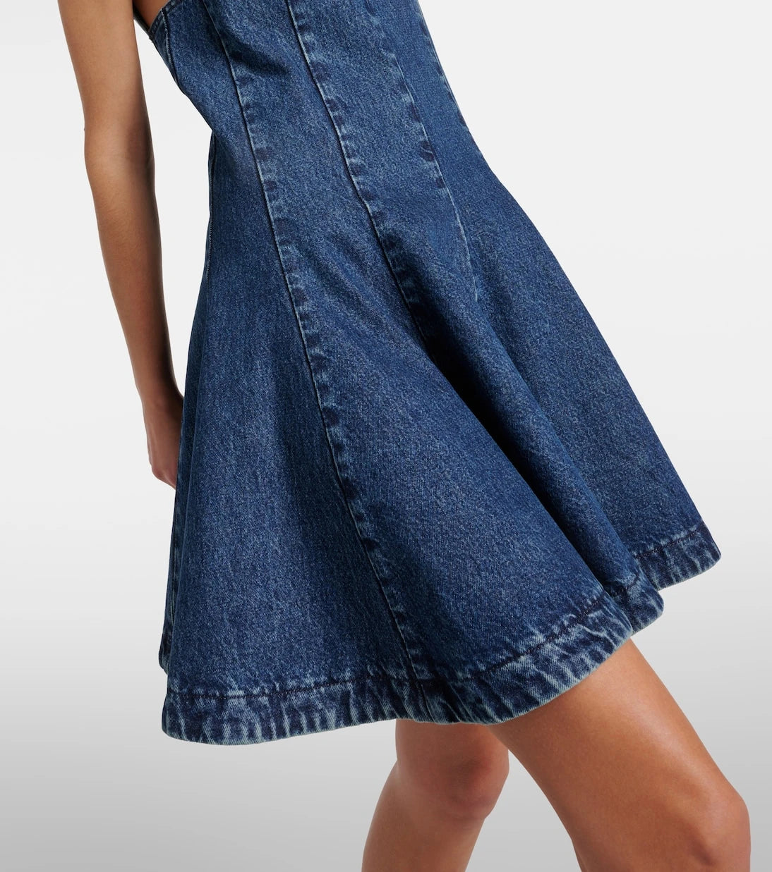 Khaite - Mags denim mini elbise