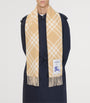 Burberry Beige Cashmere Check Scarf