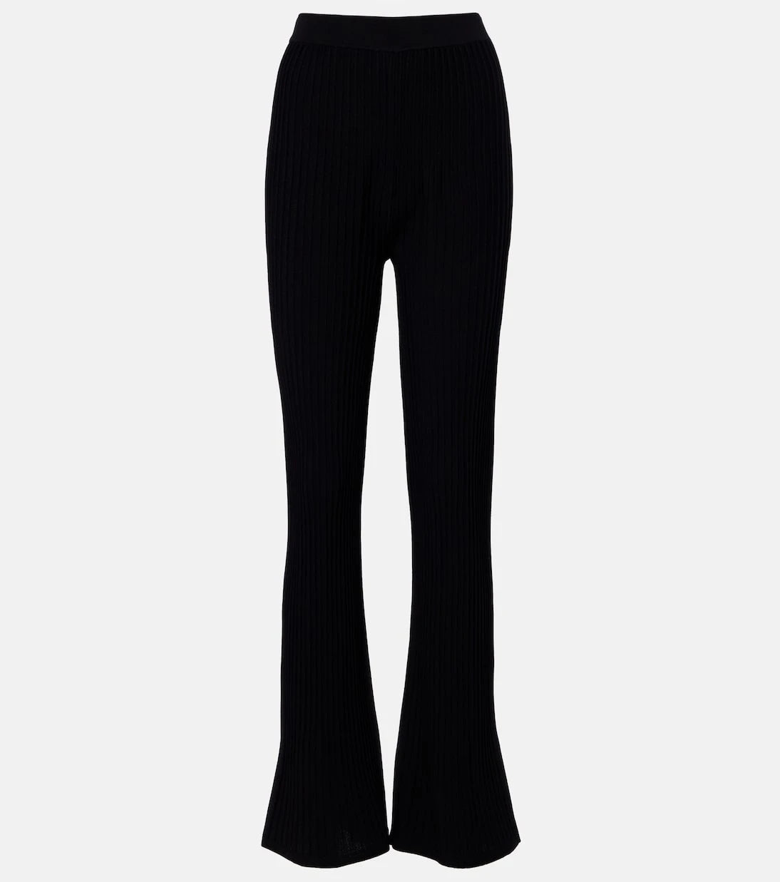 Max Mara - Bello ribbed-knit flared pants