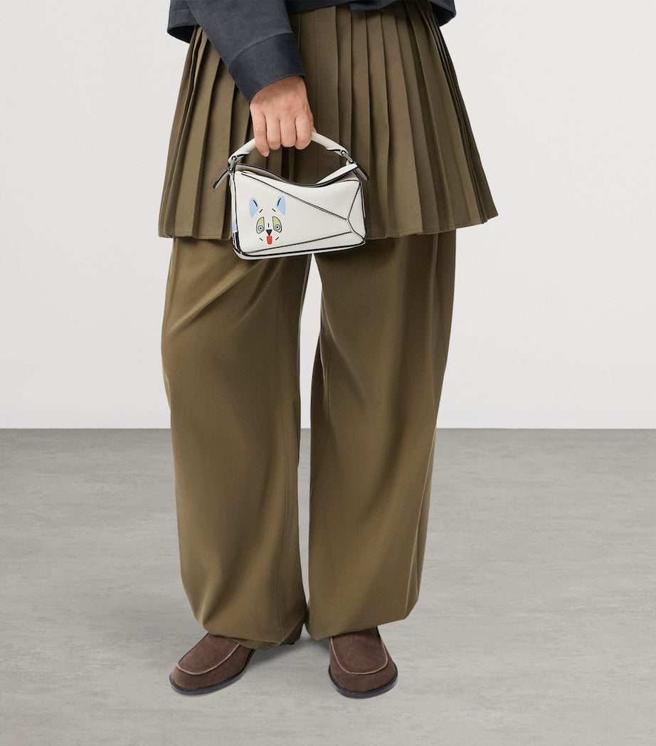 LOEWE x Louis Wain Mini Leather Puzzle Top-Handle Bag