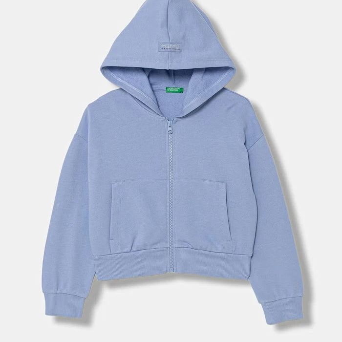 United Colors of Benetton Pamuklu Çocuk Fermuarlı Sweatshirt