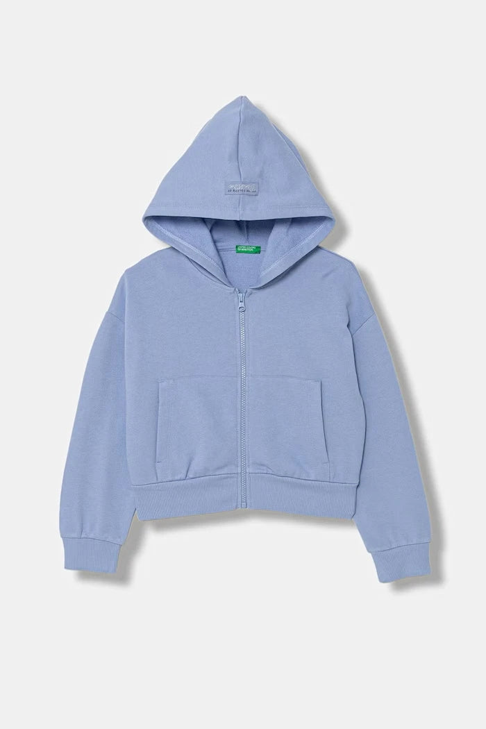 United Colors of Benetton Pamuklu Çocuk Fermuarlı Sweatshirt