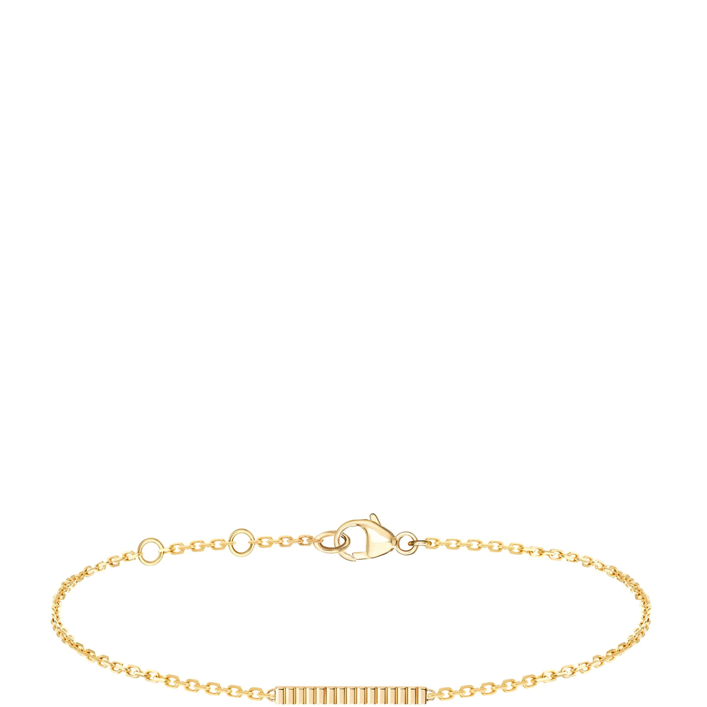 Yellow Gold Quatre Grosgrain Chain Bracelet