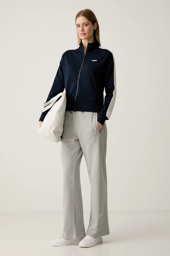 Guess kadın pamuklu fermuarlı sweatshirt PHOEBE