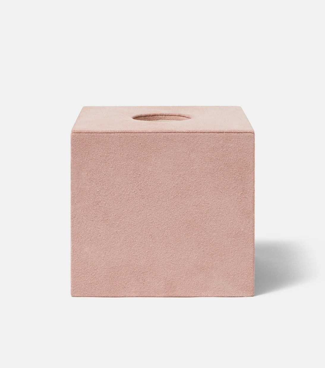 Michaël Verheyden - Niez Cube suede and wooden tissue box