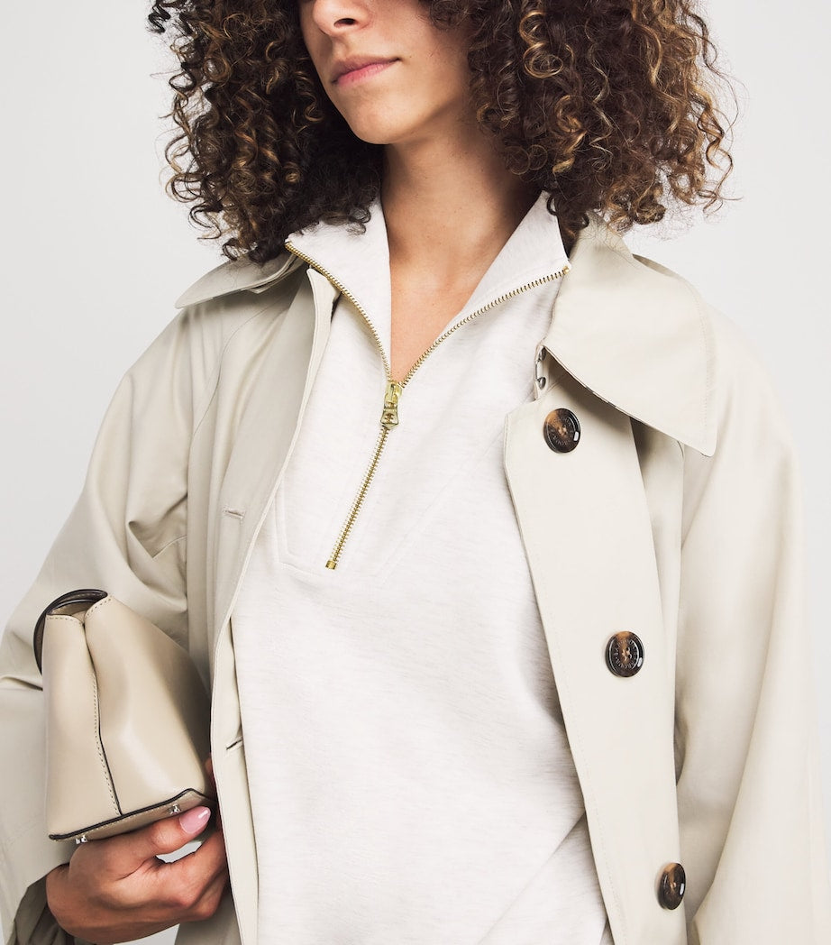 Varley Ivory DoubleSoft Hawley Half-Zip Sweatshirt