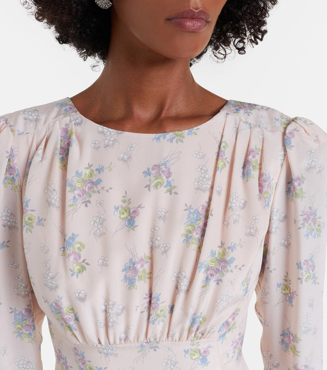 Alessandra Rich - Floral open-back silk midi dress