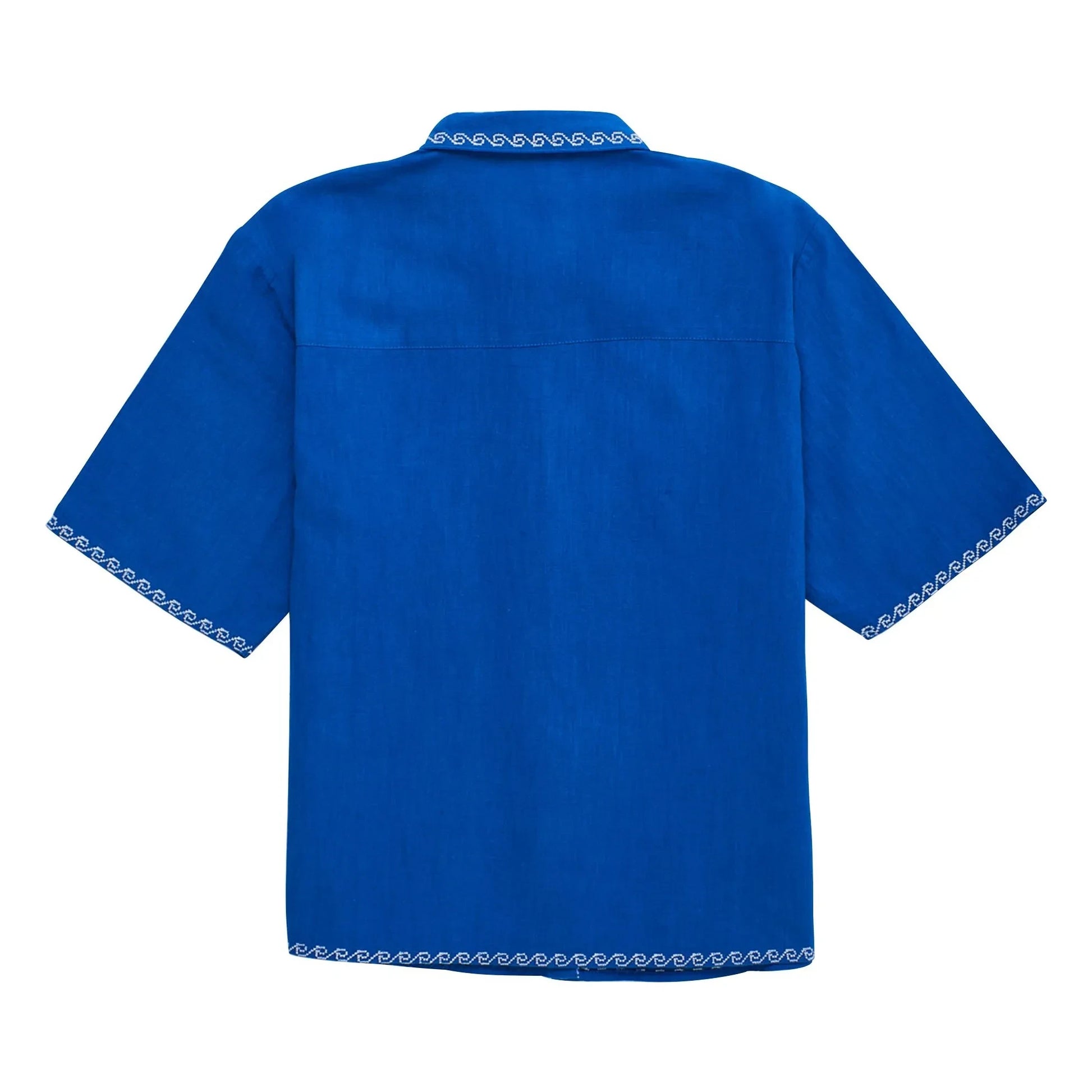 Maison Mangostan - Voiles Embroidered Shirt | Blue