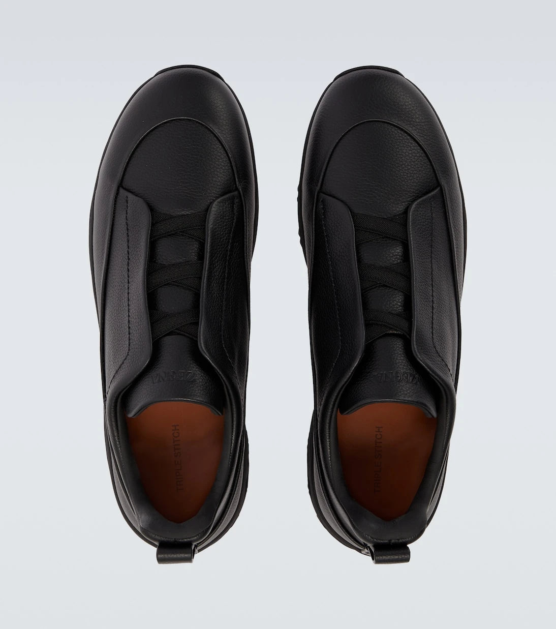 Zegna - Triple Stitch leather sneakers