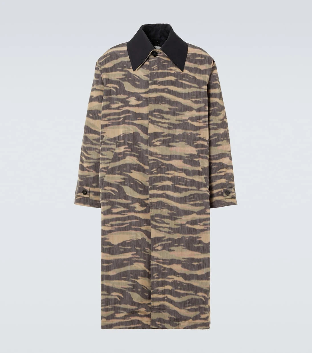 Jil Sander - Camouflage crêpe de chine car coat